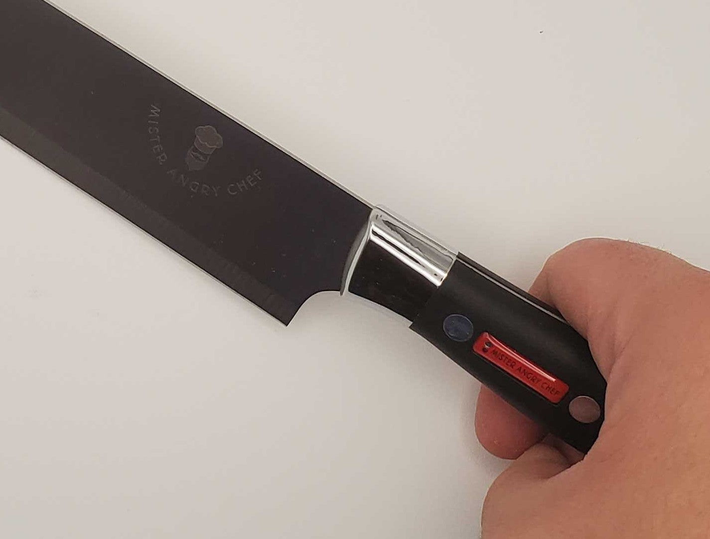 6.25" Santoku Knife, Black Handle - Irascible Line - X30Cr13 SS Blade