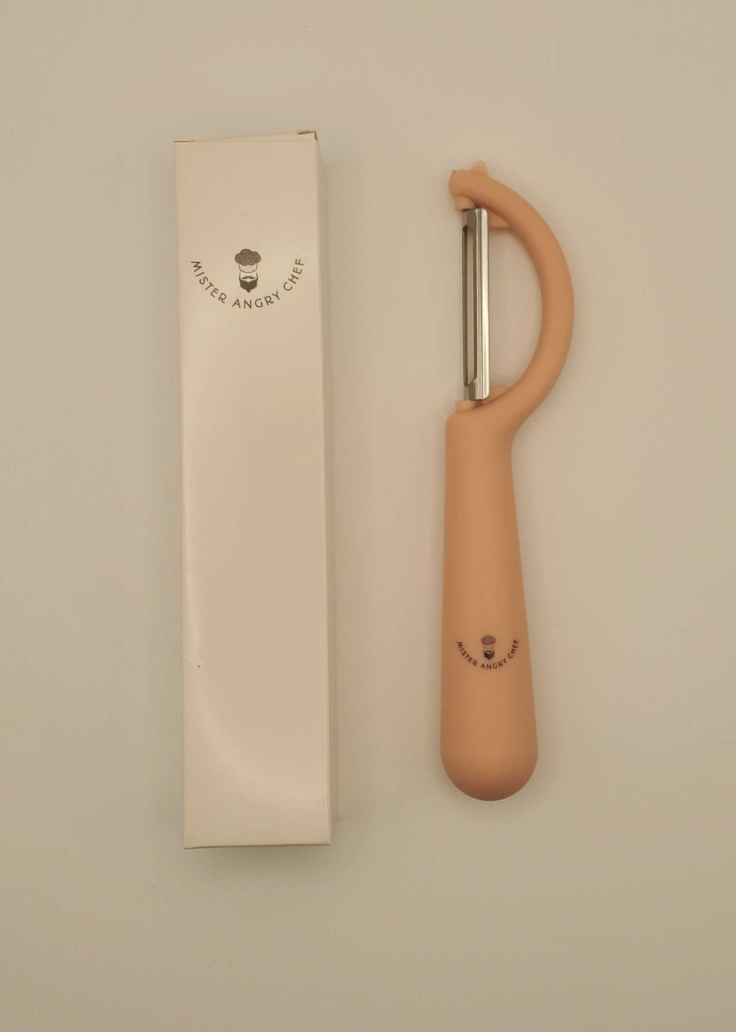 Vegetable and Fruit Peeler, Stainless Steel Blade, Non Slip Handle, Pink