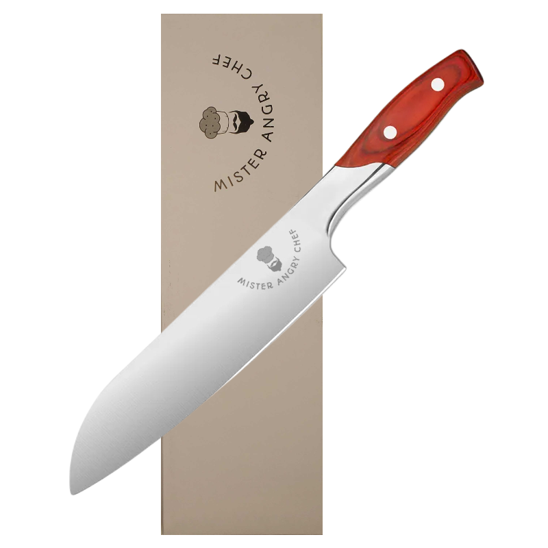 6.25 Inch Professional Style Santoku Knife - Pakka Wood Handle - 30Cr13 SS Blade