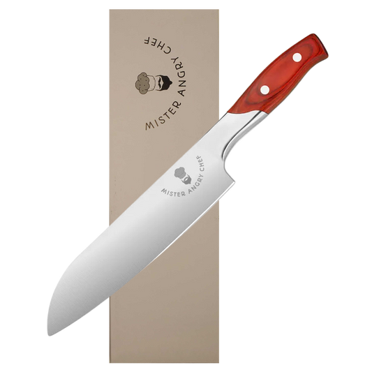 6.25 Inch Professional Style Santoku Knife - Pakka Wood Handle - 30Cr13 SS Blade