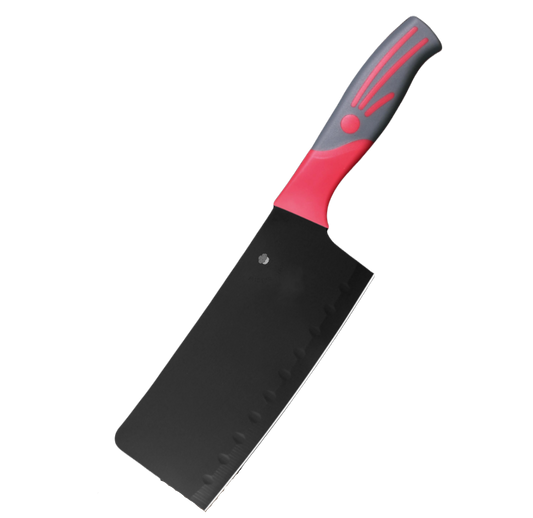 7" Vegetable Cleaver - Black Blade - X30Cr13 SS Blade